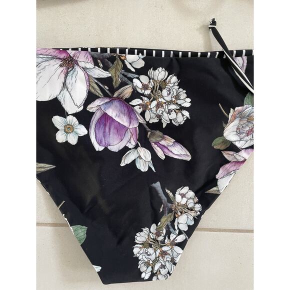 Cupshe Swim Bikini Swimwear Striped Floral Swimsuit - Picture 7 of 10